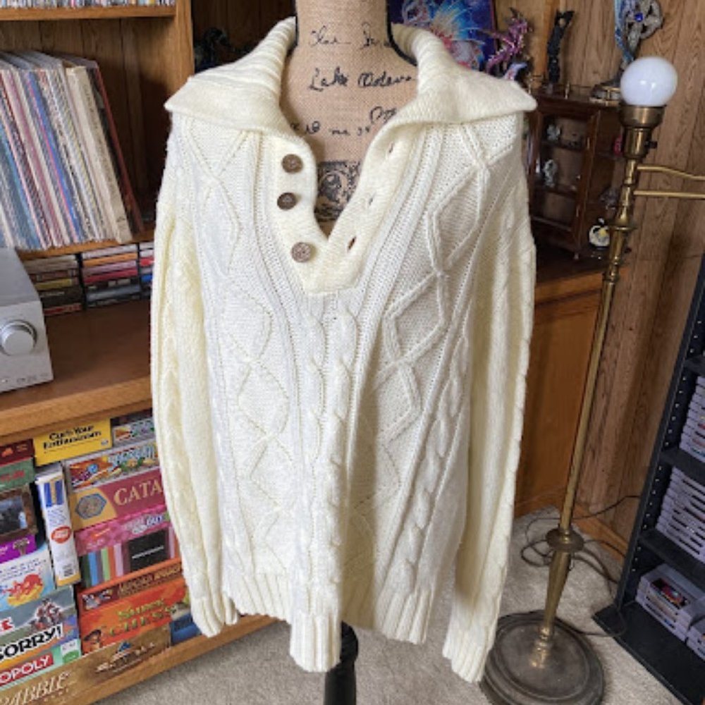 70's Vintage Sear's King's Road Cable Knit Sweater